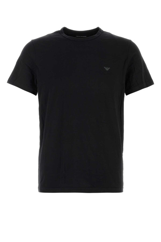 Black stretch cotton t-shirt set EMPORIO ARMANI (EM000391AF14132)