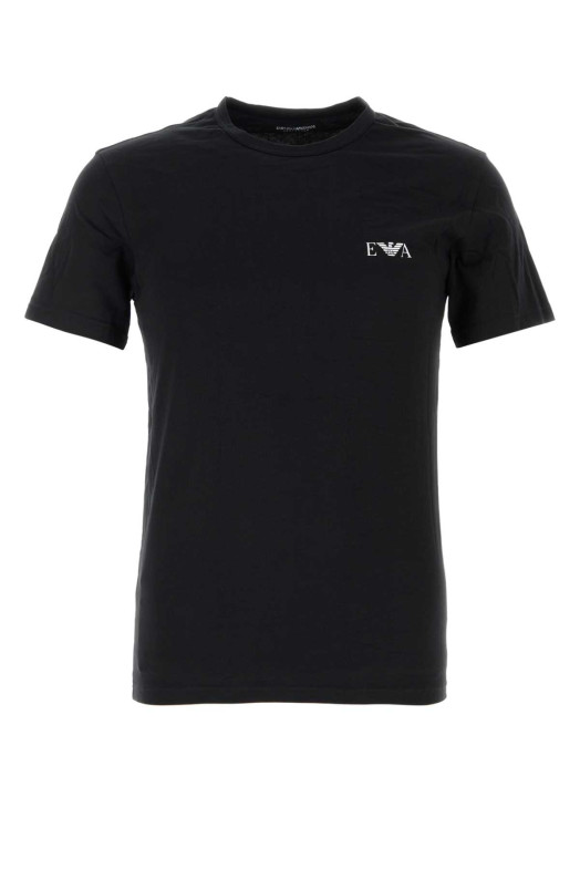 Black stretch cotton t-shirt set EMPORIO ARMANI (EM001849AF25018)