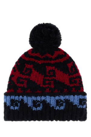 Embroidered wool blend beanie hat MONCLER GRENOBLE (L20973B00011N1265)