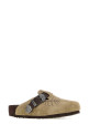 Вышитые замшевые тапочки Birkenstock x Etro «Boston», серые BIRKENSTOCK X ETRO (MS4M0001AP12S)