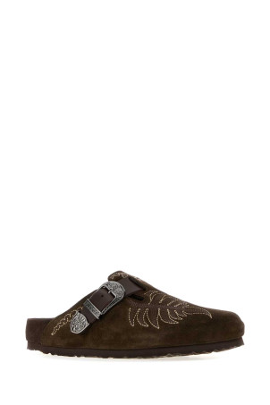 Embroidered suede Birkenstock x Etro Boston slippers Bordeaux BIRKENSTOCK X ETRO (WS4M0020AP12S)