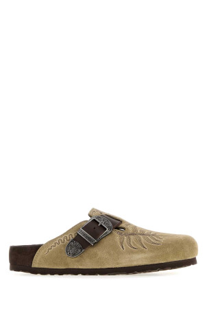 Embroidered suede Birkenstock x Etro Boston slippers Gray BIRKENSTOCK X ETRO (WS4M0020AP12S)
