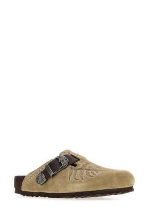 Embroidered suede Birkenstock x Etro Boston slippers Gray BIRKENSTOCK X ETRO (WS4M0020AP12S)