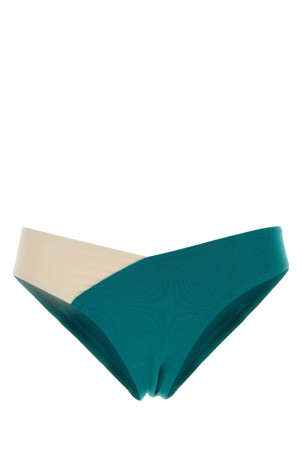 Teal green stretch nylon dialogue bikini bottom ERES (042611)