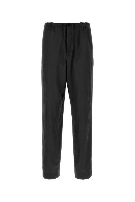 Black satin Penny pant DRIES VAN NOTEN (2610209063277)