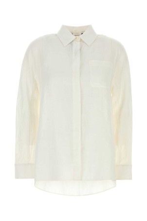 White linen Gala shirt Black S MAXMARA (2619191033600)
