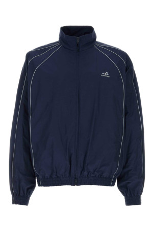 Navy blue cotton and nylon jacket BALENCIAGA (A001YQTPQ38)