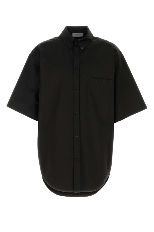 Black twill oversize shirt Black BALENCIAGA (A0045STSP13)
