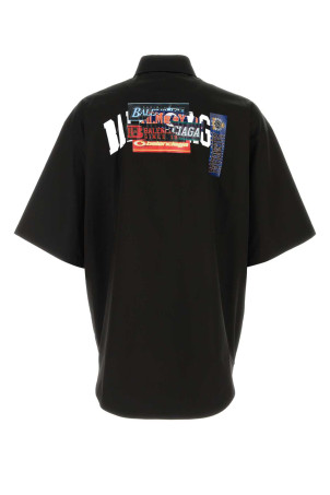 Black twill oversize shirt Black BALENCIAGA (A0045STSP13)