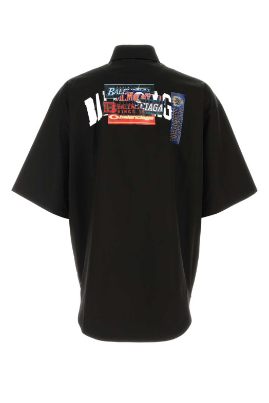 Black twill oversize shirt Black BALENCIAGA (A0045STSP13)