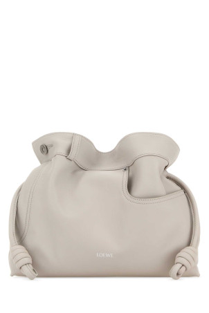 Light grey nappa leather medium Flamenco Panta clutch LOEWE (A411FC1XDZ)