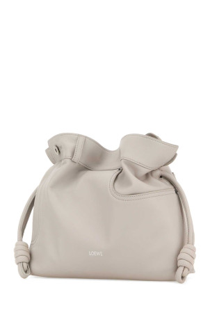 Light grey nappa leather medium Flamenco Panta clutch LOEWE (A411FC1XDZ)