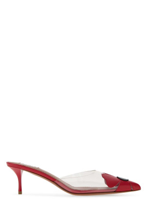 Multicolor PVC and leather Bloom mules ALAIA (AA3M2023O022)