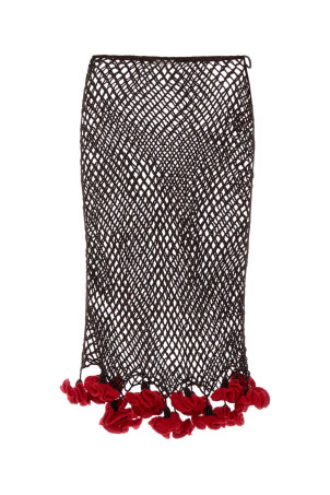 Two-tone crochet skirt ALAIA (AA9J2591K221D)