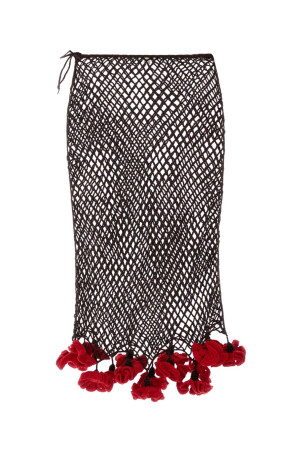 Two-tone crochet skirt ALAIA (AA9J2591K221D)