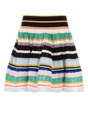 Embroidered stretch viscose blend skirt ALAIA (AA9J2627K226D)