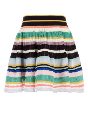 Embroidered stretch viscose blend skirt ALAIA (AA9J2627K226D)