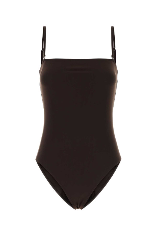 Chocolate stretch nylon swimsuit ALAIA (AA9W0081J105D)