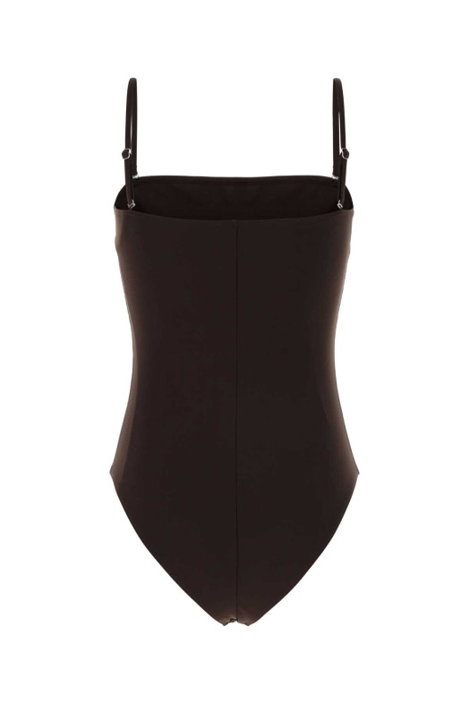 Chocolate stretch nylon swimsuit ALAIA (AA9W0081J105D)