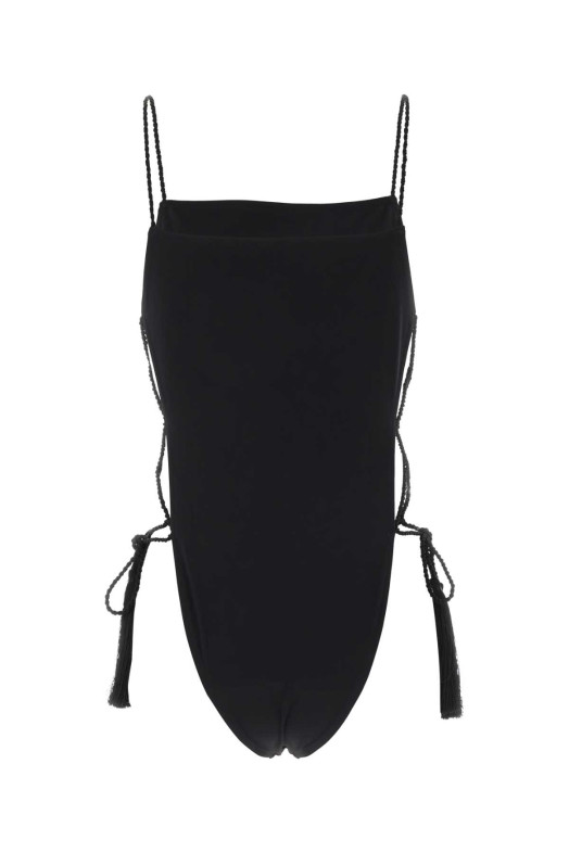 Черный купальник из эластичного нейлона ALAIA (AA9W0086J105D)