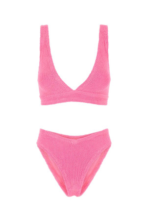Fluo pink stretch nylon Angel bikini Powdery HUNZA G (ANGELBIKINIM)