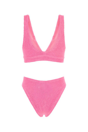 Fluo pink stretch nylon Angel bikini Powdery HUNZA G (ANGELBIKINIM)