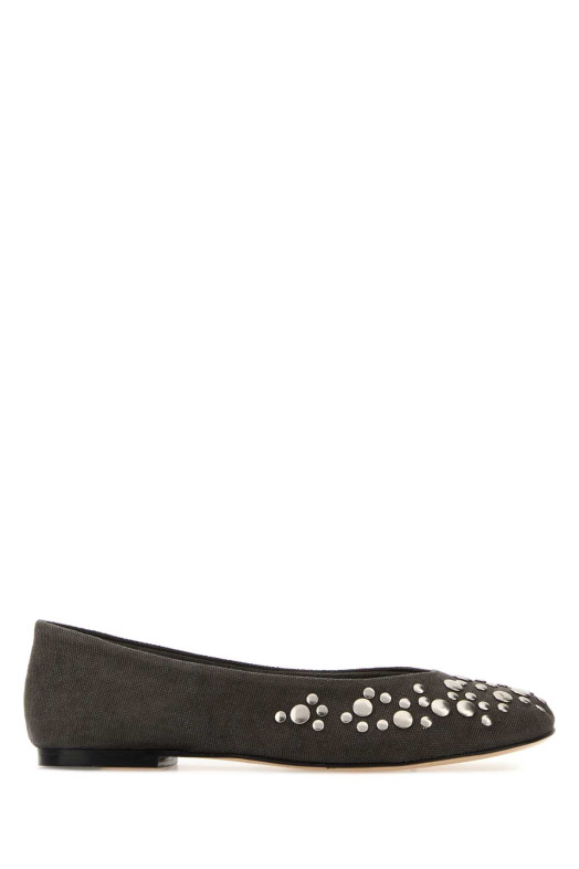 Graphite canvas ballerinas Gray GIMAGUAS (BAILARINASTUDSCANVAS)
