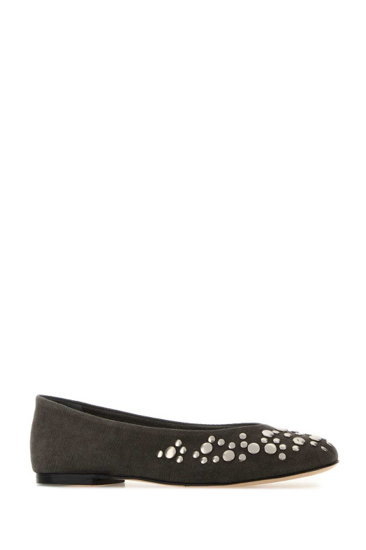 Graphite canvas ballerinas Gray GIMAGUAS (BAILARINASTUDSCANVAS)