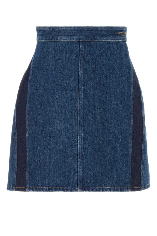 Blue denim mini skirt GIVENCHY (BW413R517B)