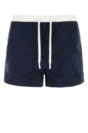 Navy blue polyester swimming shorts AMI (HBW317PA0027)
