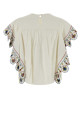 Белый топ Marlie из вискозной смеси ISABEL MARANT ETOILE (HT0930FAD3J06E)