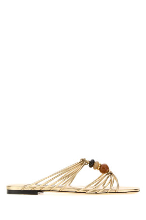 Gold nappa leather Lova slippers JIMMY CHOO (LOVAMULEFLATIPR)