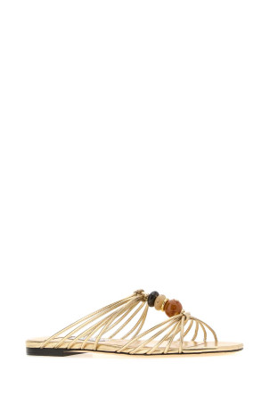 Gold nappa leather Lova slippers JIMMY CHOO (LOVAMULEFLATIPR)