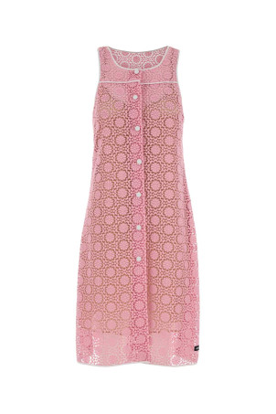 Pink macrame lace dress MIU MIU (MF6352SOOO19KL)
