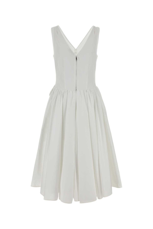 White poplin dress Black PRADA (P3R42RSOOO1XV2)