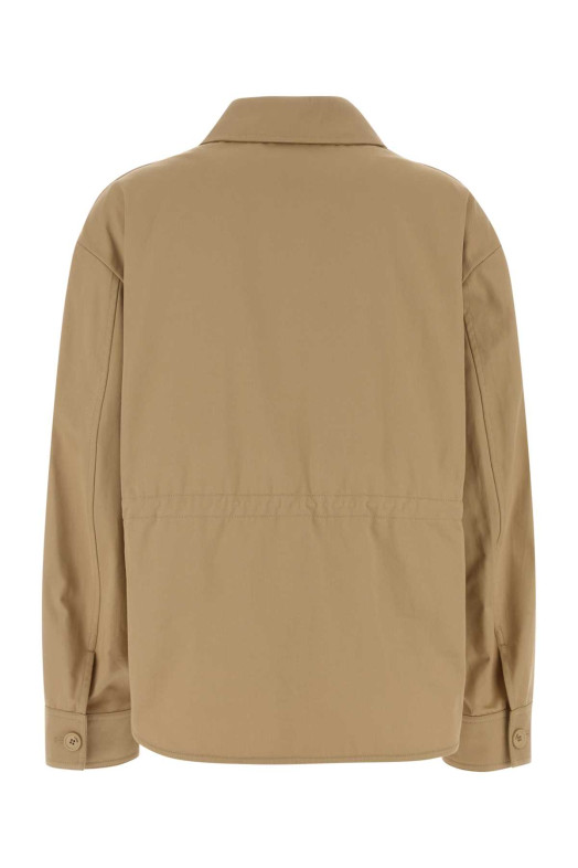 Бежевая хлопковая куртка LOEWE (S359Y02XHP)