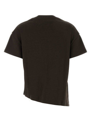Chocolate cotton blend t-shirt Brown LOEWE (S540Y22X59)