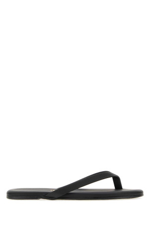 Black leather The Boyfriend thong slippers TKEES (THEBOYFRIEND)
