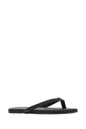 Black leather The Boyfriend thong slippers TKEES (THEBOYFRIEND)