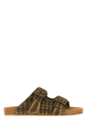 Багатокольорові замшеві капці BAZISZT (TR1666SHOE)