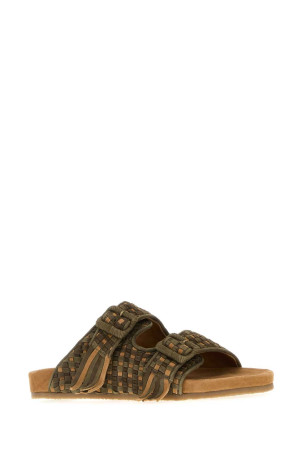Багатокольорові замшеві капці BAZISZT (TR1666SHOE)