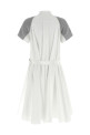Гибридное платье белого цвета SACAI SCW331378