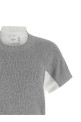 Гибридное платье белого цвета SACAI SCW331378