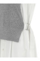 Гибридное платье белого цвета SACAI SCW331378