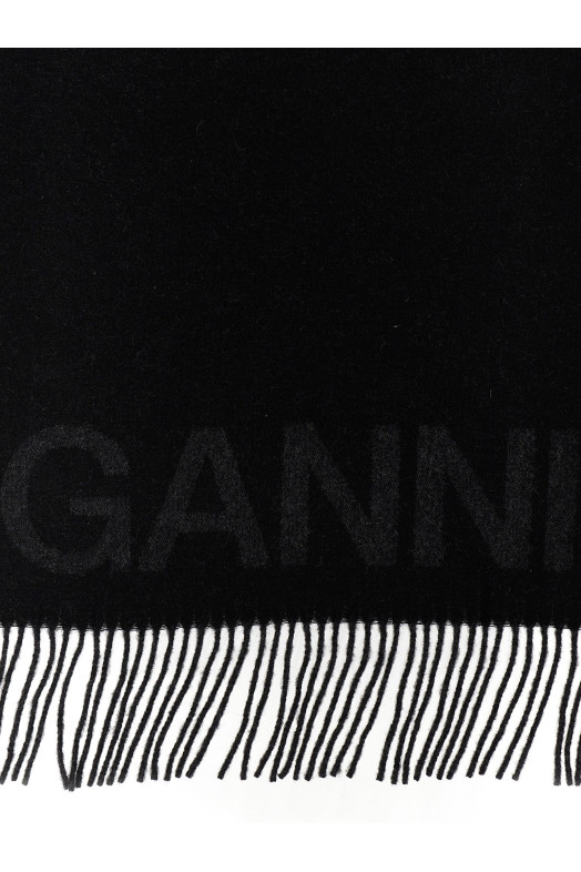 Maxi logo scarf Black