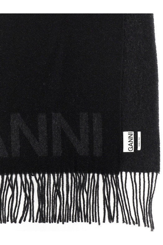 Maxi logo scarf Black