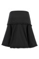 Black stretch cotton skirt Black