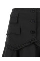 Black stretch cotton skirt Black