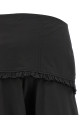 Black stretch cotton skirt Black