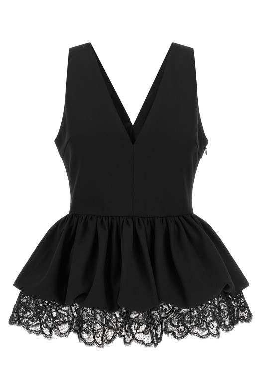Black peplum top Black